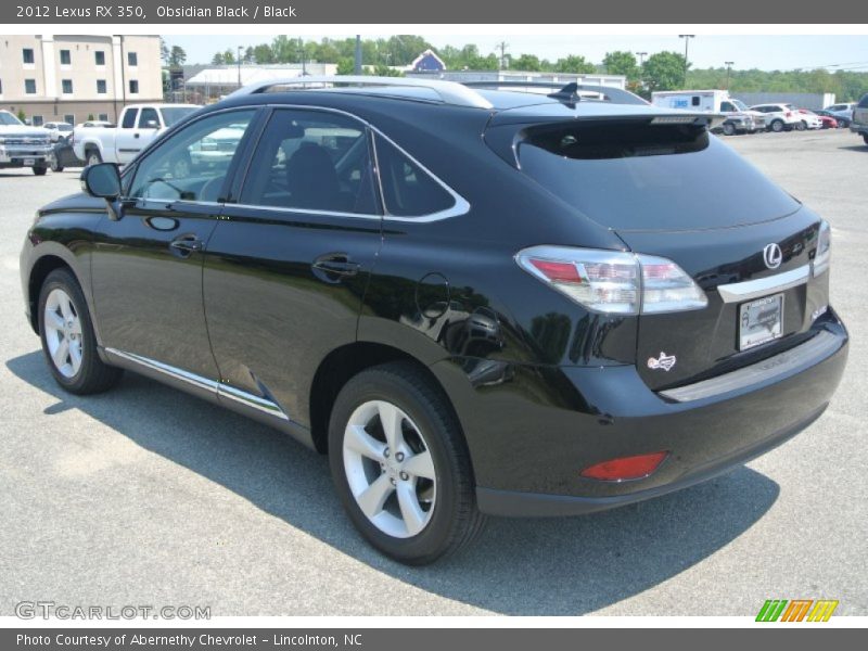 Obsidian Black / Black 2012 Lexus RX 350