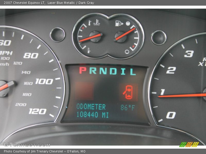 Laser Blue Metallic / Dark Gray 2007 Chevrolet Equinox LT