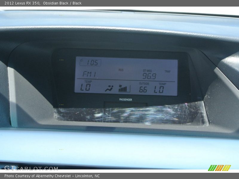 Obsidian Black / Black 2012 Lexus RX 350