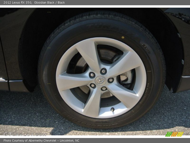 Obsidian Black / Black 2012 Lexus RX 350