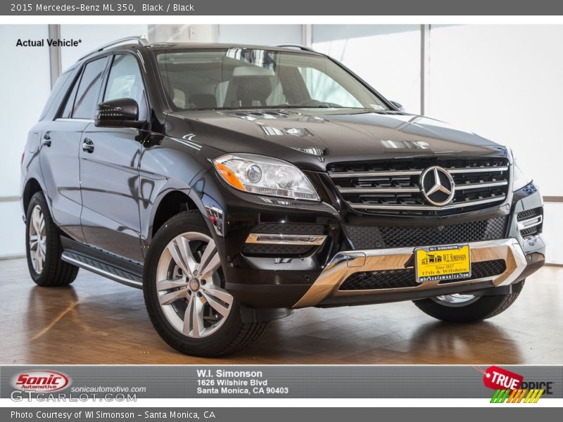 Black / Black 2015 Mercedes-Benz ML 350