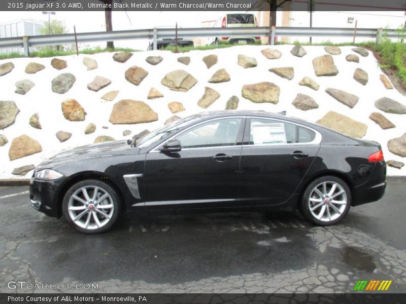 Ultimate Black Metallic / Warm Charcoal/Warm Charcoal 2015 Jaguar XF 3.0 AWD