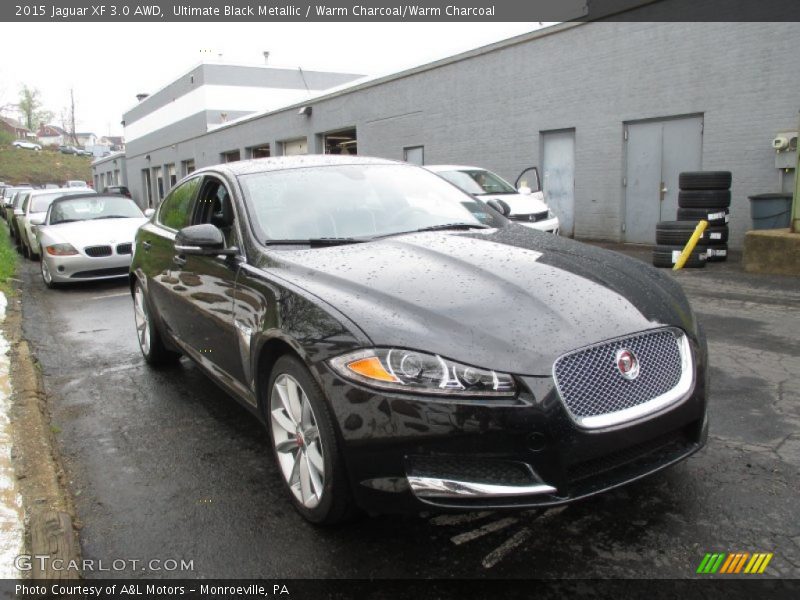 Ultimate Black Metallic / Warm Charcoal/Warm Charcoal 2015 Jaguar XF 3.0 AWD