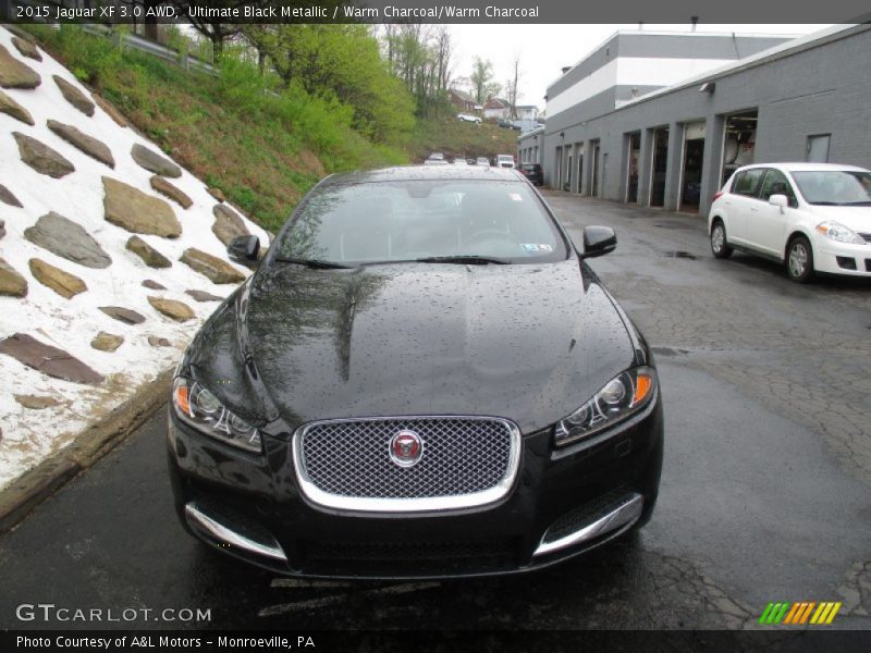 Ultimate Black Metallic / Warm Charcoal/Warm Charcoal 2015 Jaguar XF 3.0 AWD