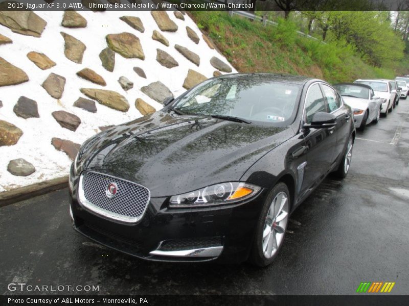 Ultimate Black Metallic / Warm Charcoal/Warm Charcoal 2015 Jaguar XF 3.0 AWD