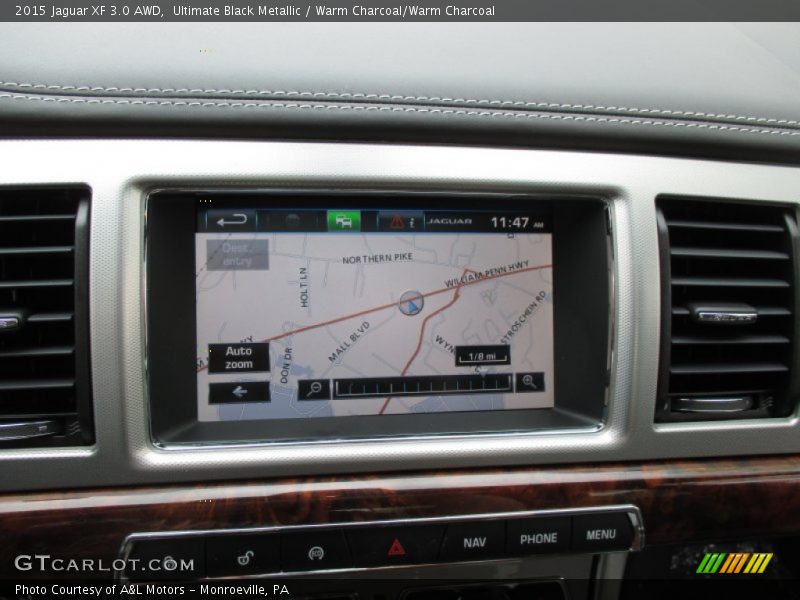 Ultimate Black Metallic / Warm Charcoal/Warm Charcoal 2015 Jaguar XF 3.0 AWD