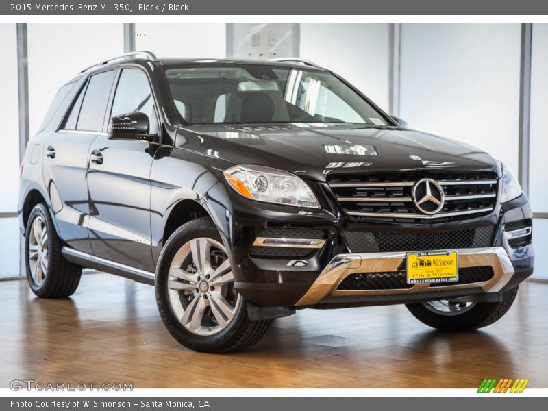 Black / Black 2015 Mercedes-Benz ML 350