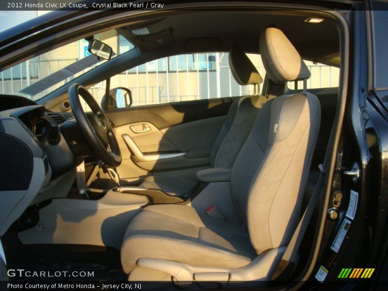 Crystal Black Pearl / Gray 2012 Honda Civic LX Coupe