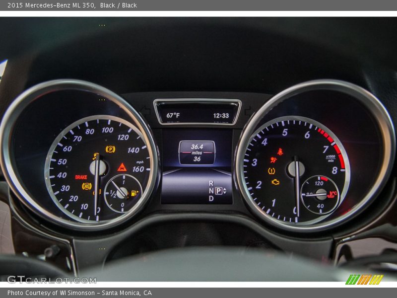 Black / Black 2015 Mercedes-Benz ML 350