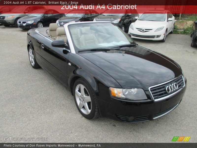 Brilliant Black / Beige 2004 Audi A4 1.8T Cabriolet