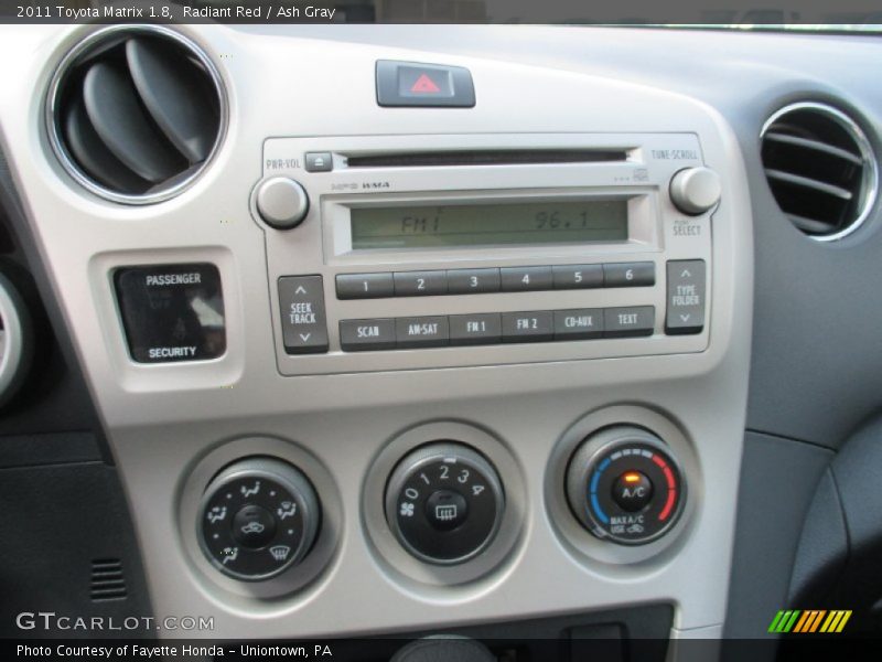 Radiant Red / Ash Gray 2011 Toyota Matrix 1.8