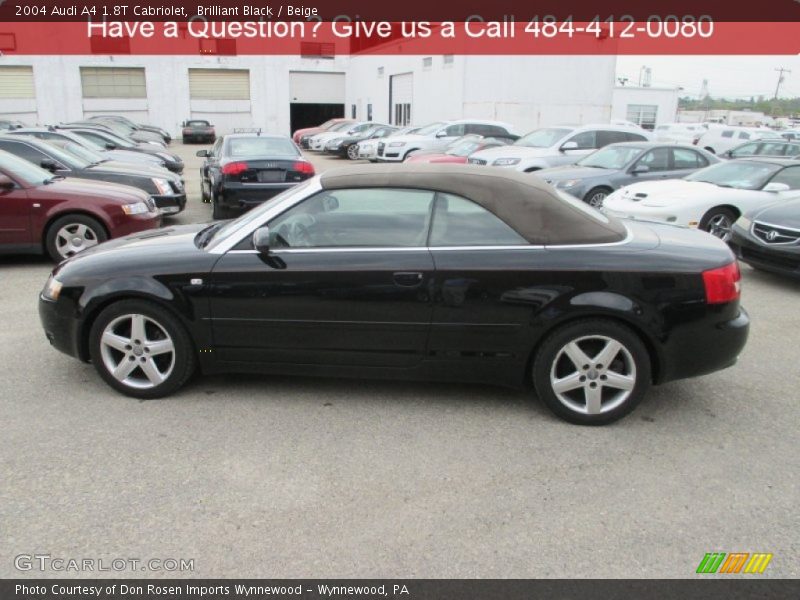 Brilliant Black / Beige 2004 Audi A4 1.8T Cabriolet