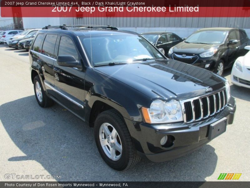 Black / Dark Khaki/Light Graystone 2007 Jeep Grand Cherokee Limited 4x4