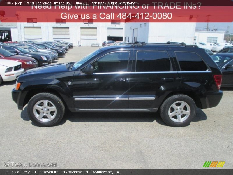 Black / Dark Khaki/Light Graystone 2007 Jeep Grand Cherokee Limited 4x4