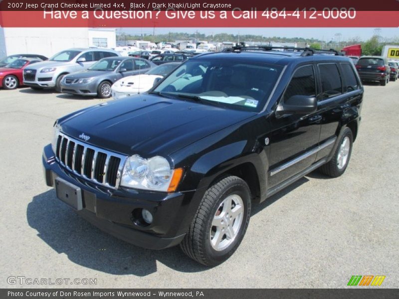 Black / Dark Khaki/Light Graystone 2007 Jeep Grand Cherokee Limited 4x4