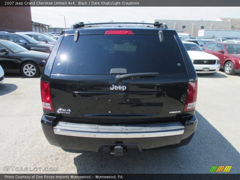 Black / Dark Khaki/Light Graystone 2007 Jeep Grand Cherokee Limited 4x4