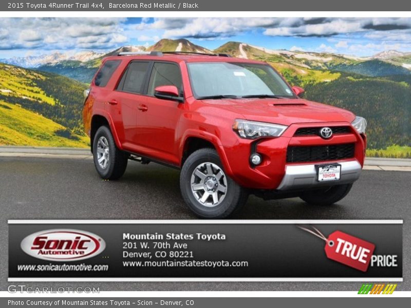 Barcelona Red Metallic / Black 2015 Toyota 4Runner Trail 4x4