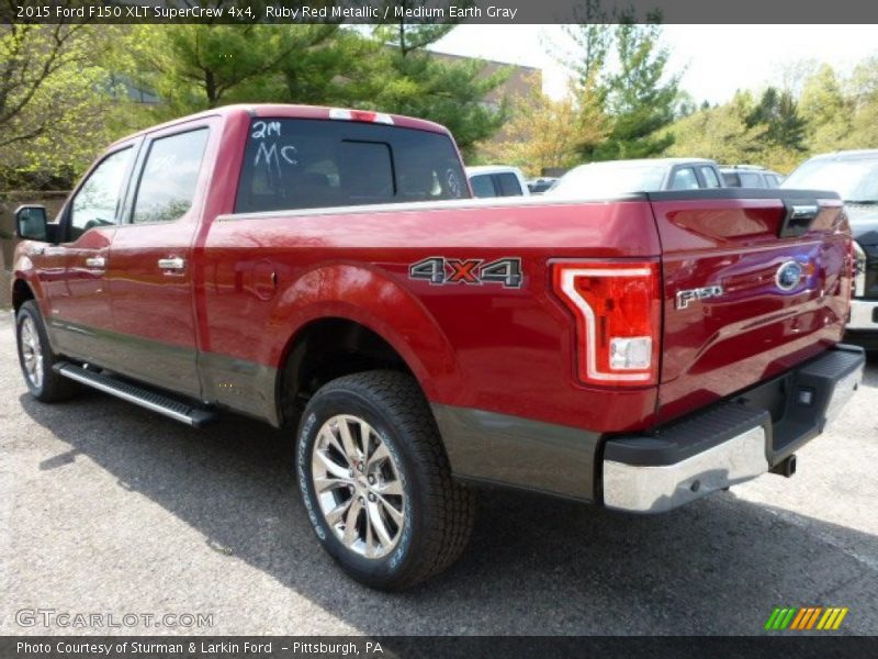 Ruby Red Metallic / Medium Earth Gray 2015 Ford F150 XLT SuperCrew 4x4