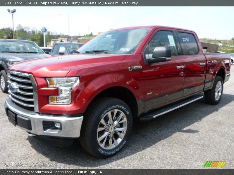 Ruby Red Metallic / Medium Earth Gray 2015 Ford F150 XLT SuperCrew 4x4