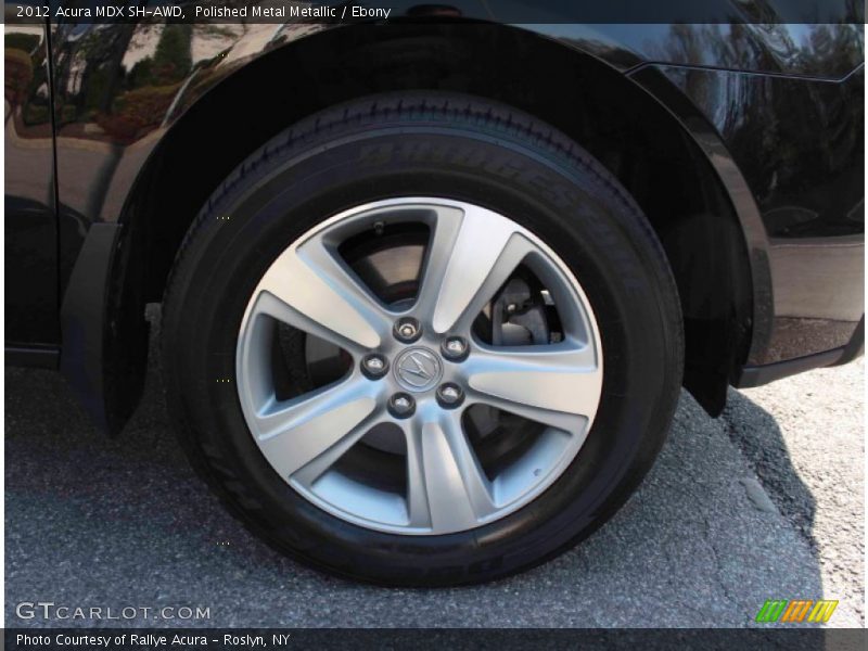 Polished Metal Metallic / Ebony 2012 Acura MDX SH-AWD