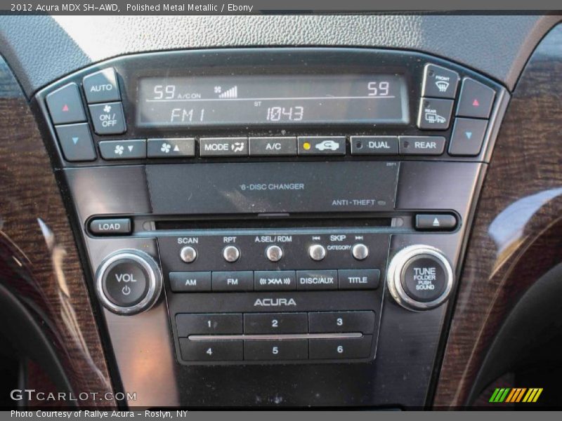Polished Metal Metallic / Ebony 2012 Acura MDX SH-AWD