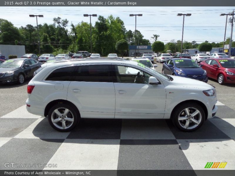 Glacier White Metallic / Cardamom Beige 2015 Audi Q7 3.0 Prestige quattro