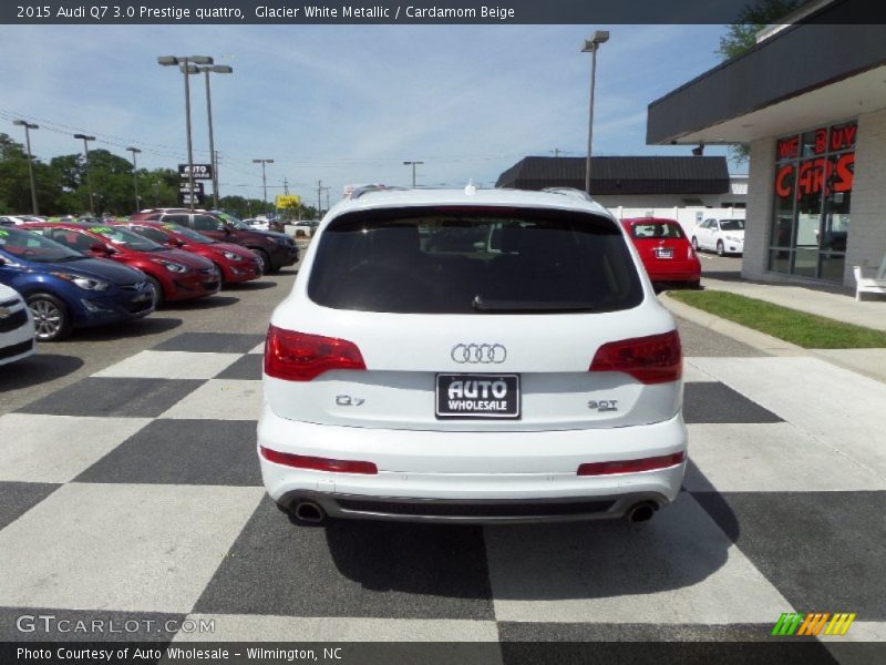 Glacier White Metallic / Cardamom Beige 2015 Audi Q7 3.0 Prestige quattro