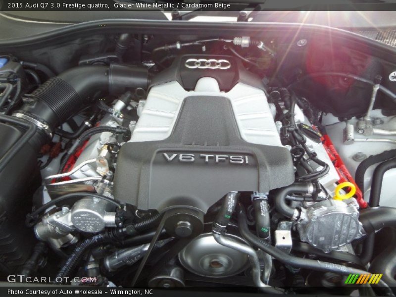 Glacier White Metallic / Cardamom Beige 2015 Audi Q7 3.0 Prestige quattro