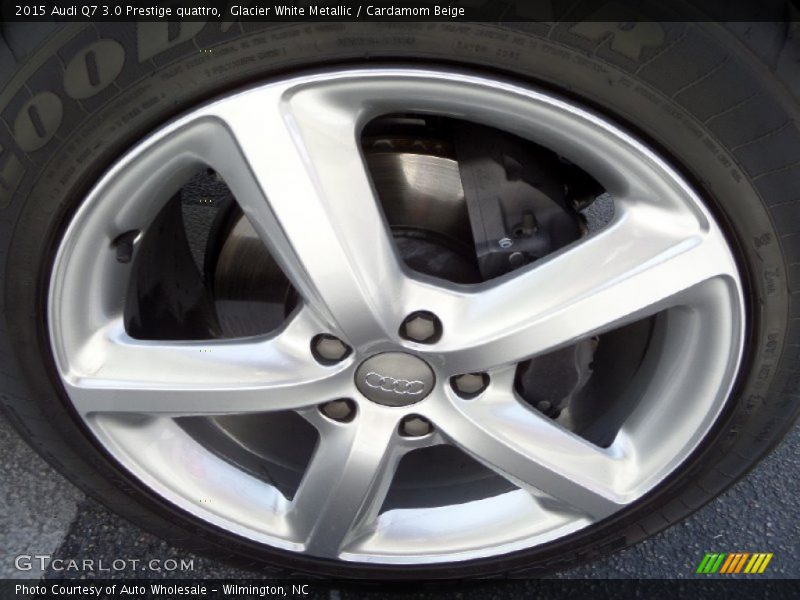 Glacier White Metallic / Cardamom Beige 2015 Audi Q7 3.0 Prestige quattro