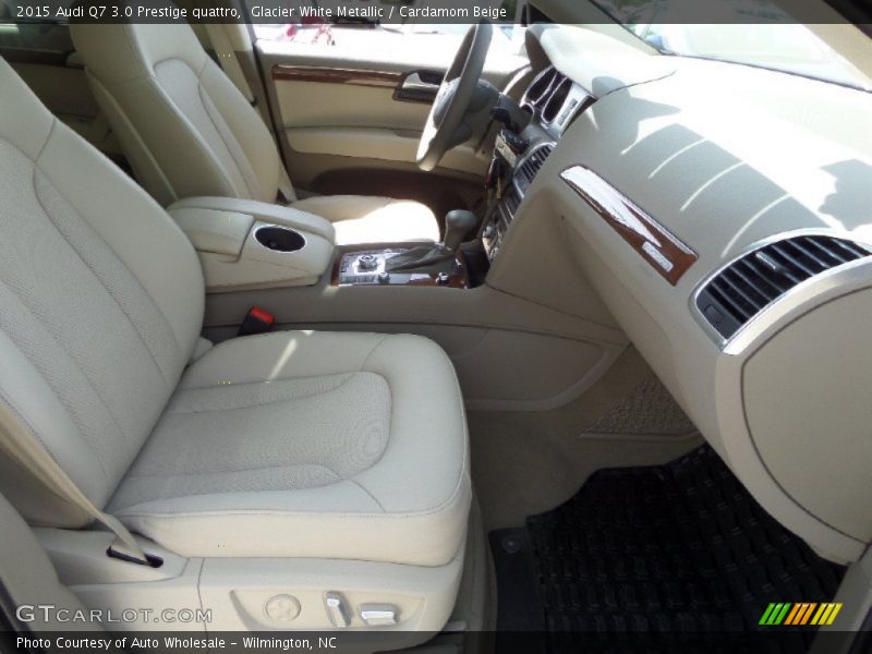 Glacier White Metallic / Cardamom Beige 2015 Audi Q7 3.0 Prestige quattro