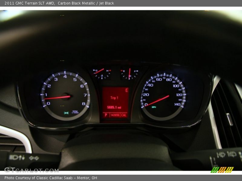 Carbon Black Metallic / Jet Black 2011 GMC Terrain SLT AWD
