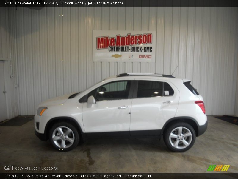 Summit White / Jet Black/Brownstone 2015 Chevrolet Trax LTZ AWD