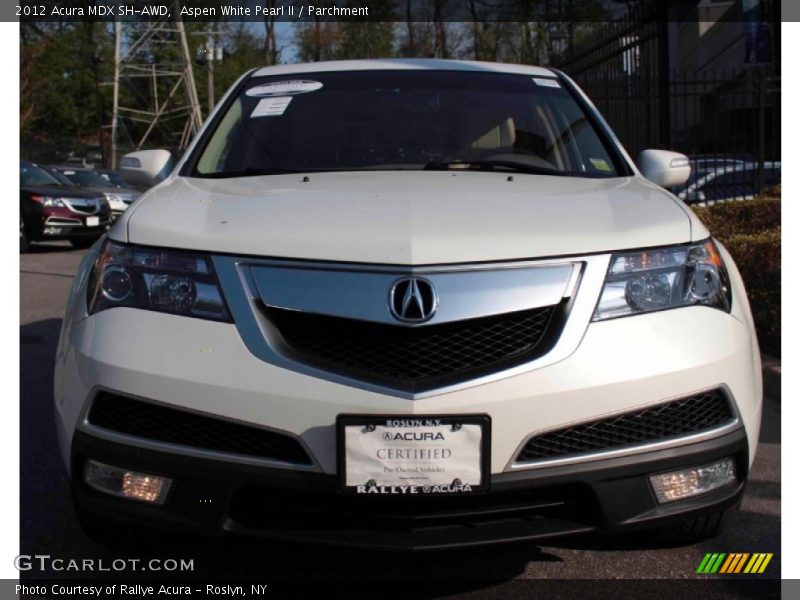 Aspen White Pearl II / Parchment 2012 Acura MDX SH-AWD