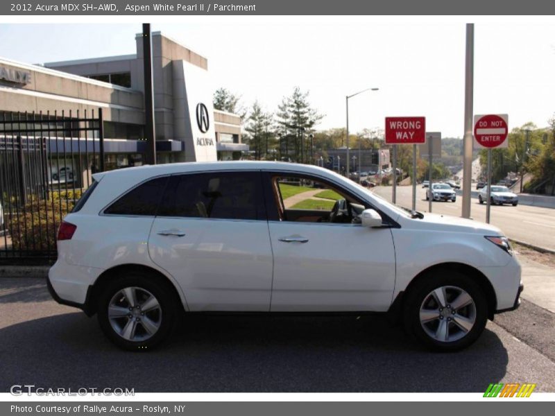 Aspen White Pearl II / Parchment 2012 Acura MDX SH-AWD
