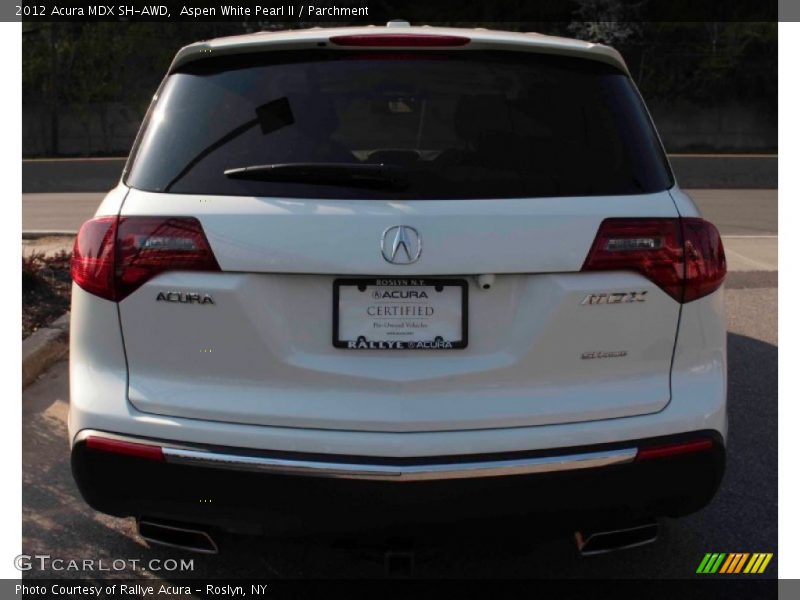 Aspen White Pearl II / Parchment 2012 Acura MDX SH-AWD