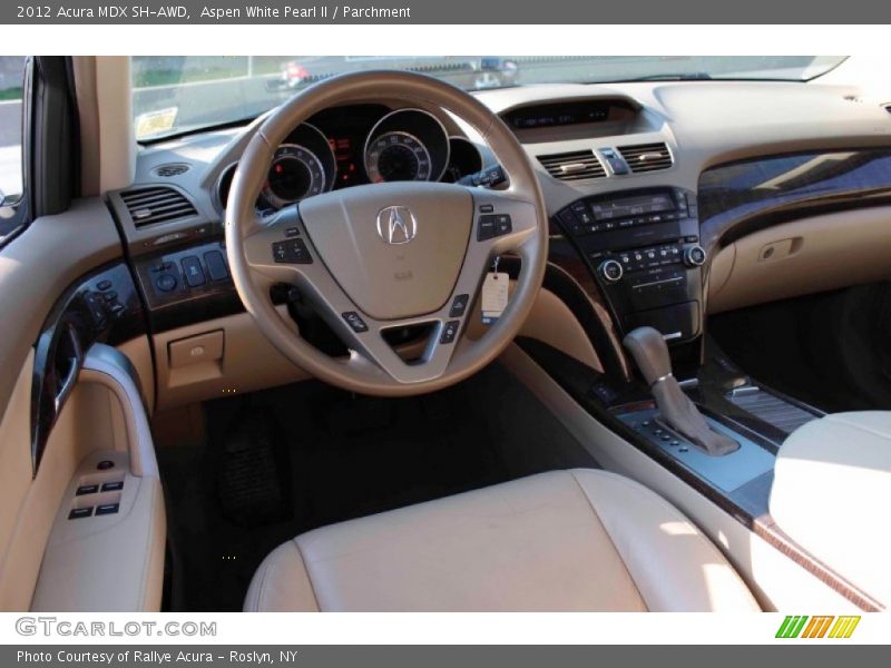 Aspen White Pearl II / Parchment 2012 Acura MDX SH-AWD