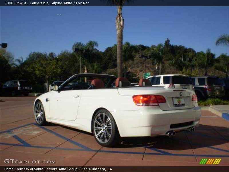 Alpine White / Fox Red 2008 BMW M3 Convertible