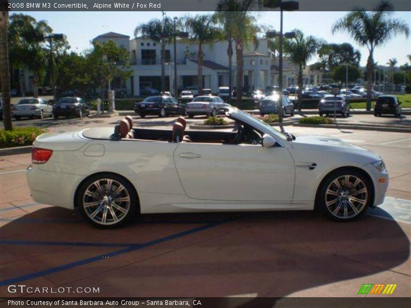 Alpine White / Fox Red 2008 BMW M3 Convertible