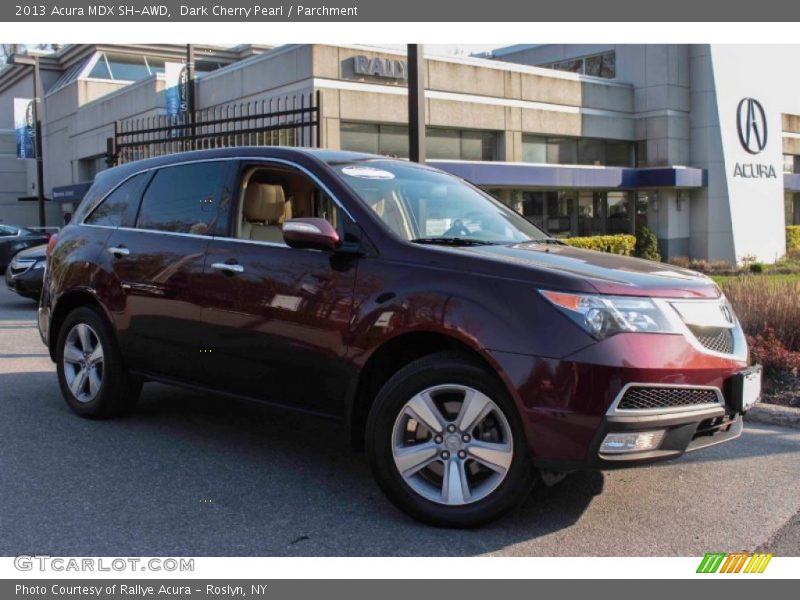 Dark Cherry Pearl / Parchment 2013 Acura MDX SH-AWD