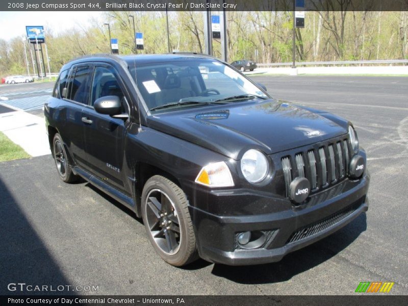 Brilliant Black Crystal Pearl / Dark Slate Gray 2008 Jeep Compass Sport 4x4