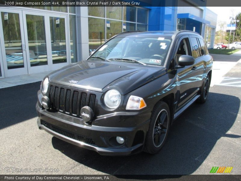 Brilliant Black Crystal Pearl / Dark Slate Gray 2008 Jeep Compass Sport 4x4