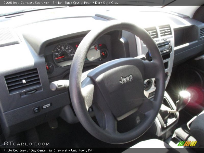 Brilliant Black Crystal Pearl / Dark Slate Gray 2008 Jeep Compass Sport 4x4