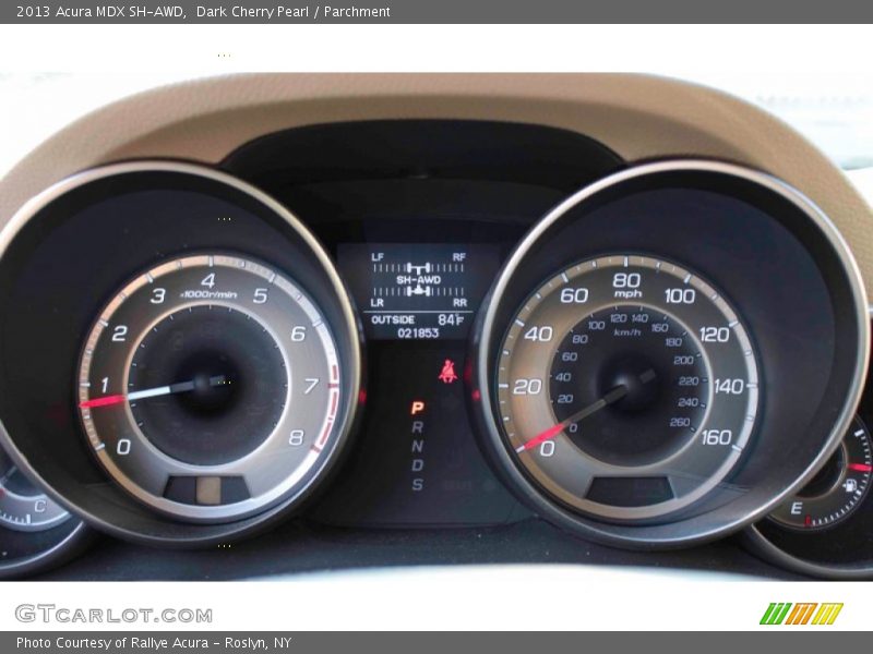 Dark Cherry Pearl / Parchment 2013 Acura MDX SH-AWD