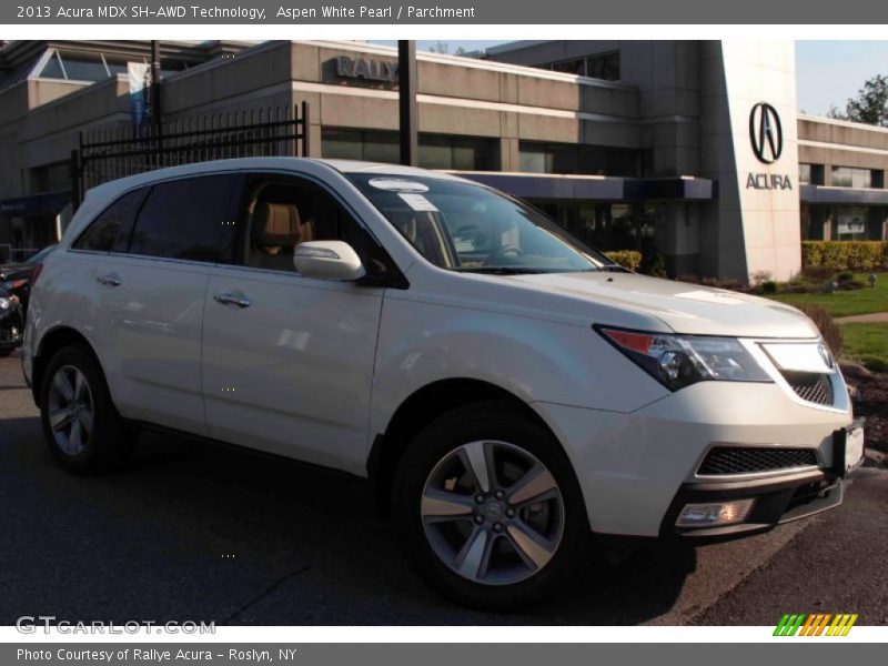 Aspen White Pearl / Parchment 2013 Acura MDX SH-AWD Technology