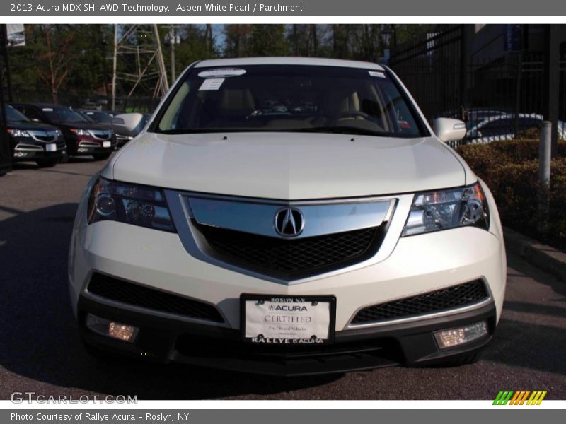 Aspen White Pearl / Parchment 2013 Acura MDX SH-AWD Technology