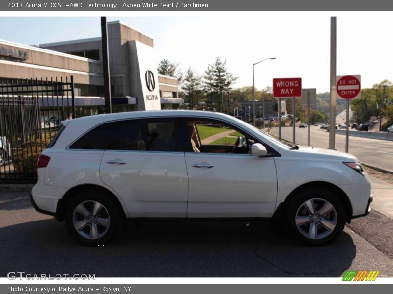 Aspen White Pearl / Parchment 2013 Acura MDX SH-AWD Technology
