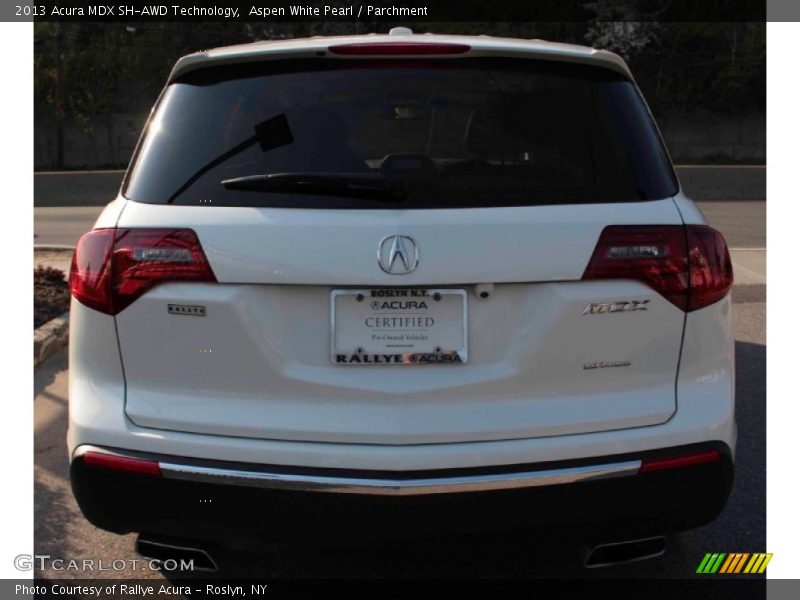 Aspen White Pearl / Parchment 2013 Acura MDX SH-AWD Technology