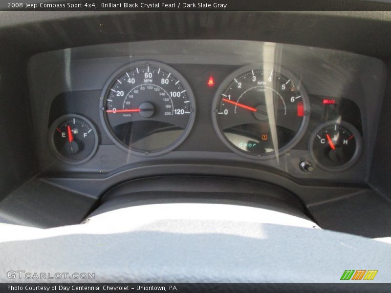 Brilliant Black Crystal Pearl / Dark Slate Gray 2008 Jeep Compass Sport 4x4