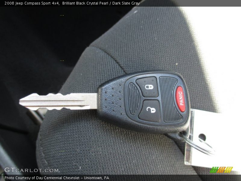 Brilliant Black Crystal Pearl / Dark Slate Gray 2008 Jeep Compass Sport 4x4