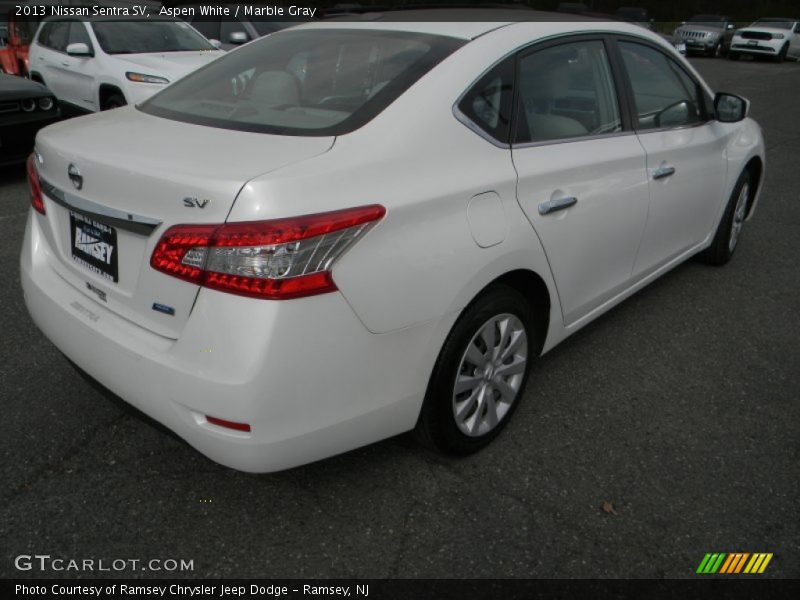 Aspen White / Marble Gray 2013 Nissan Sentra SV